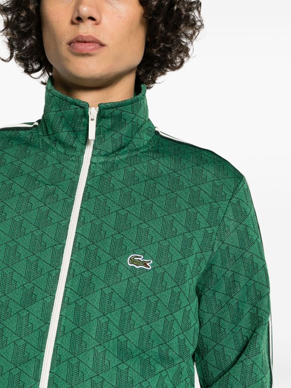 Lacoste Men's Paris Monogram Zip-Up Sweatshirt
