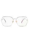 Chloé Eyewear oversize geometric-frame glasses - Gold