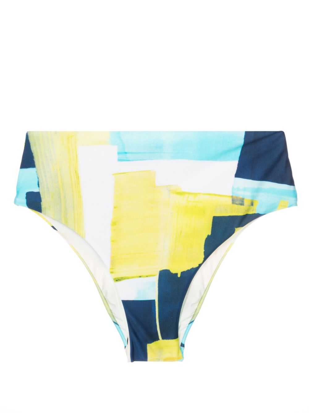 Lenny Niemeyer abstract-pattern print high-waist bikini bottoms - Multicolour