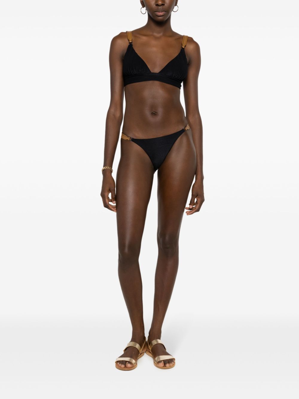 Lenny Niemeyer Bikinislip met elastische taille - Zwart