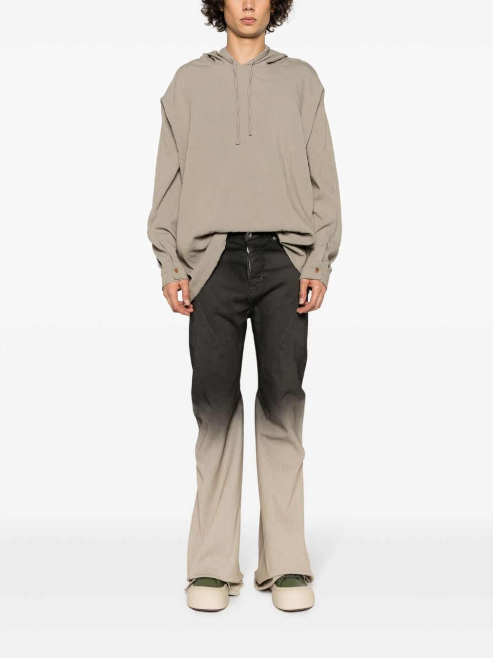 Rick Owens DRKSHDW ombré-effect bootcut jeans - Zwart