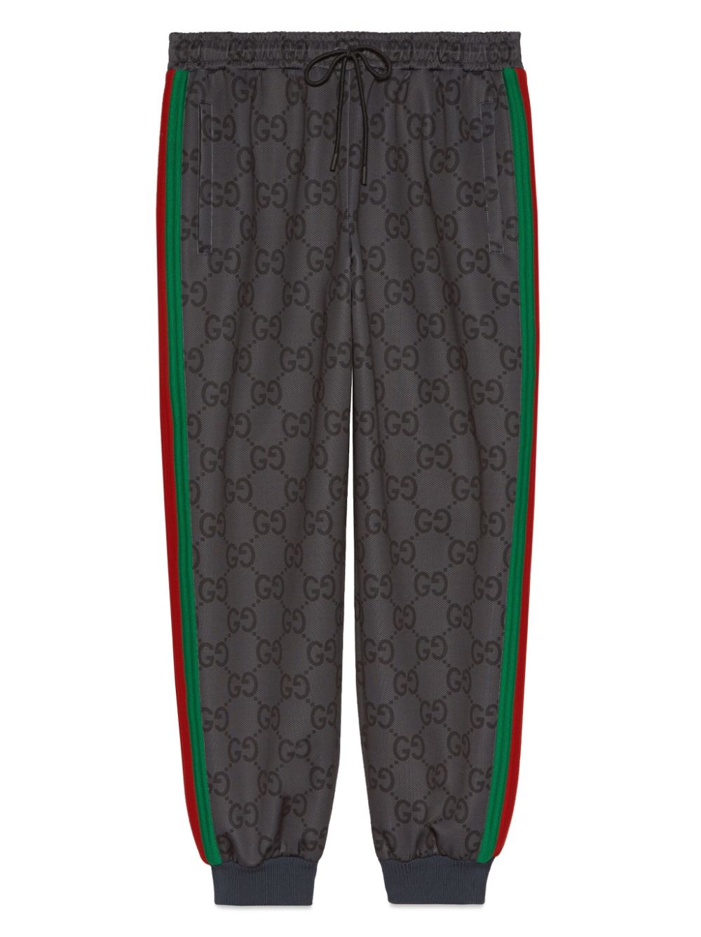 Shop Gucci Jumbo Gg Supreme Track Pants In Grey