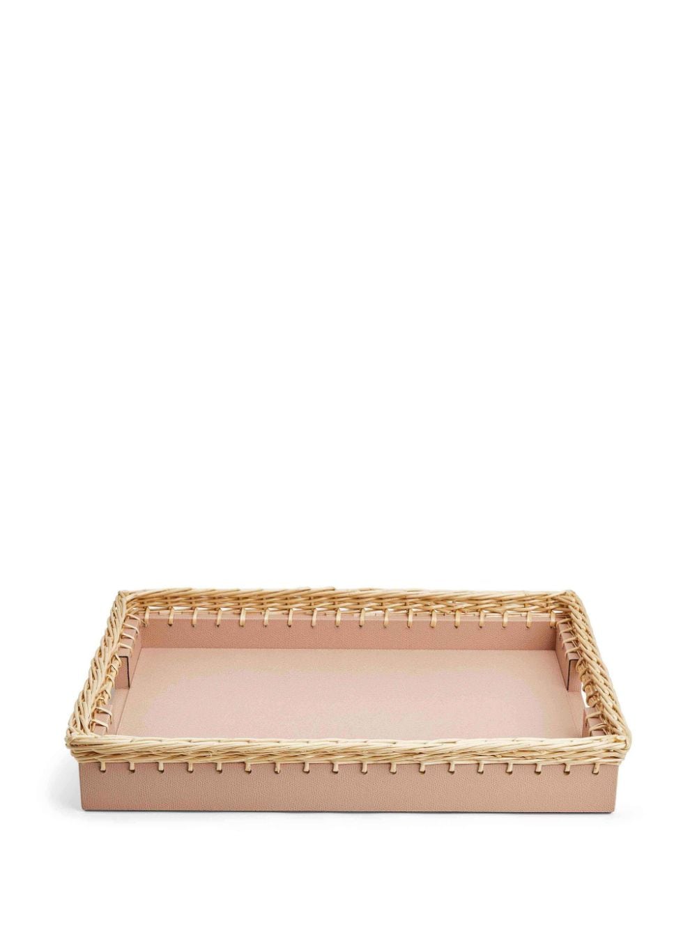 Shop Giobagnara Giverny Leather Tray In Pink