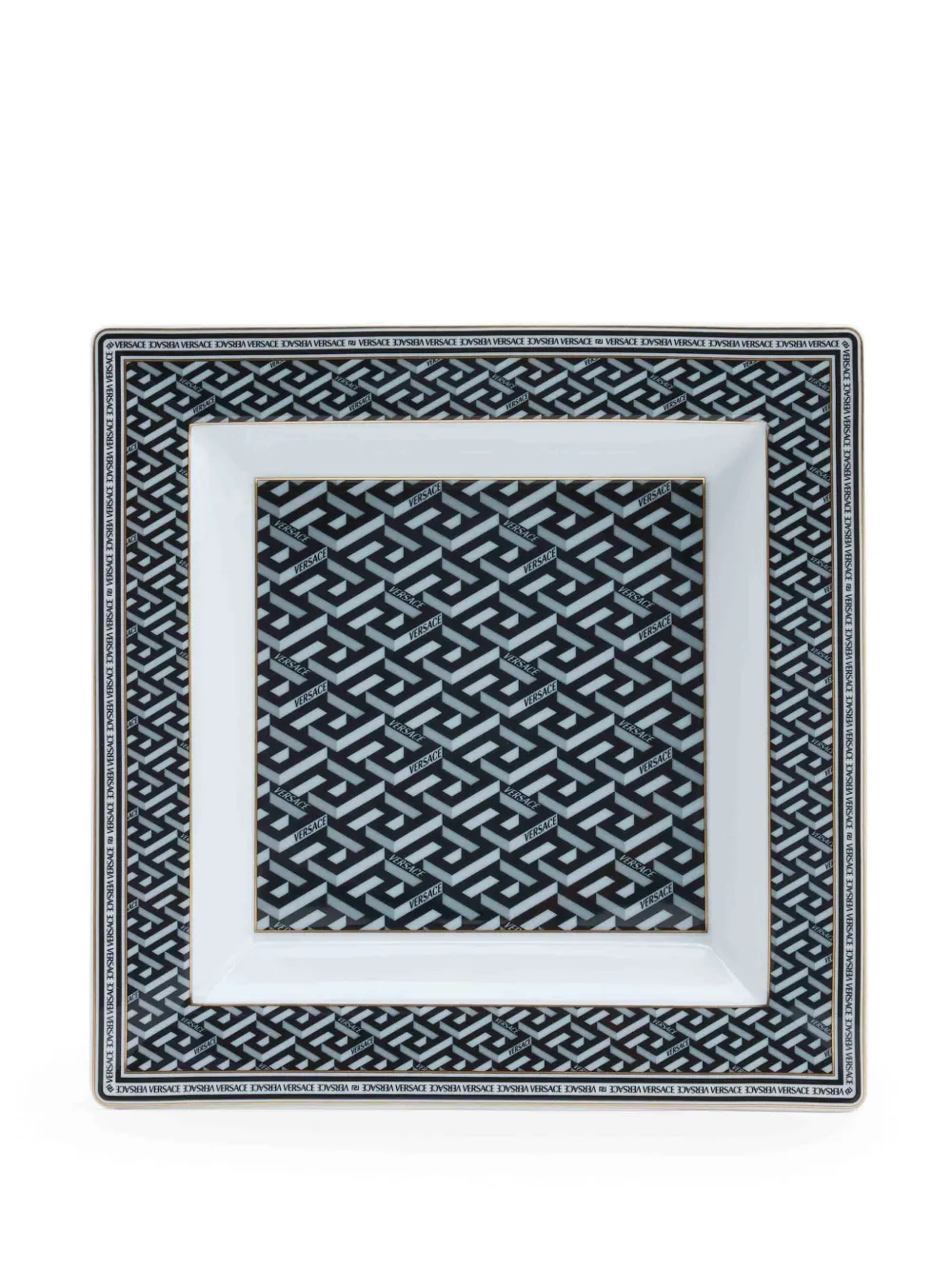 Image 2 of Versace La Greca Signature porcelain platter bowl