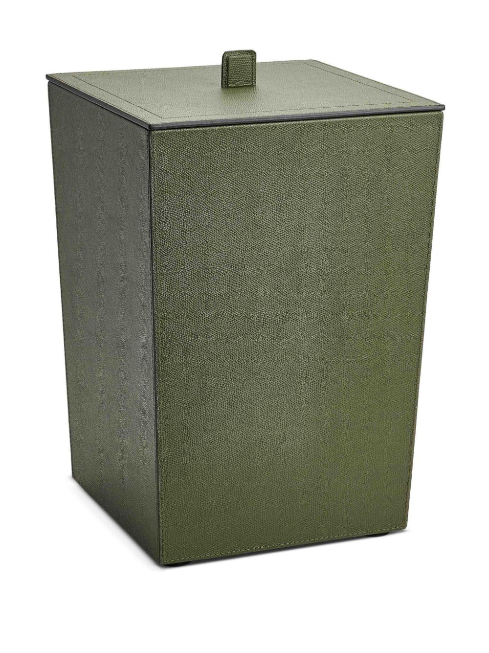 Shop Giobagnara Jo Wastepaper Leather Bin In Green