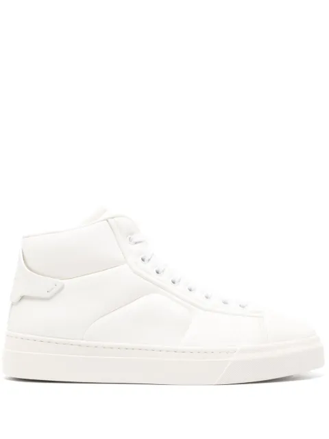 Santoni leather high-top sneakers