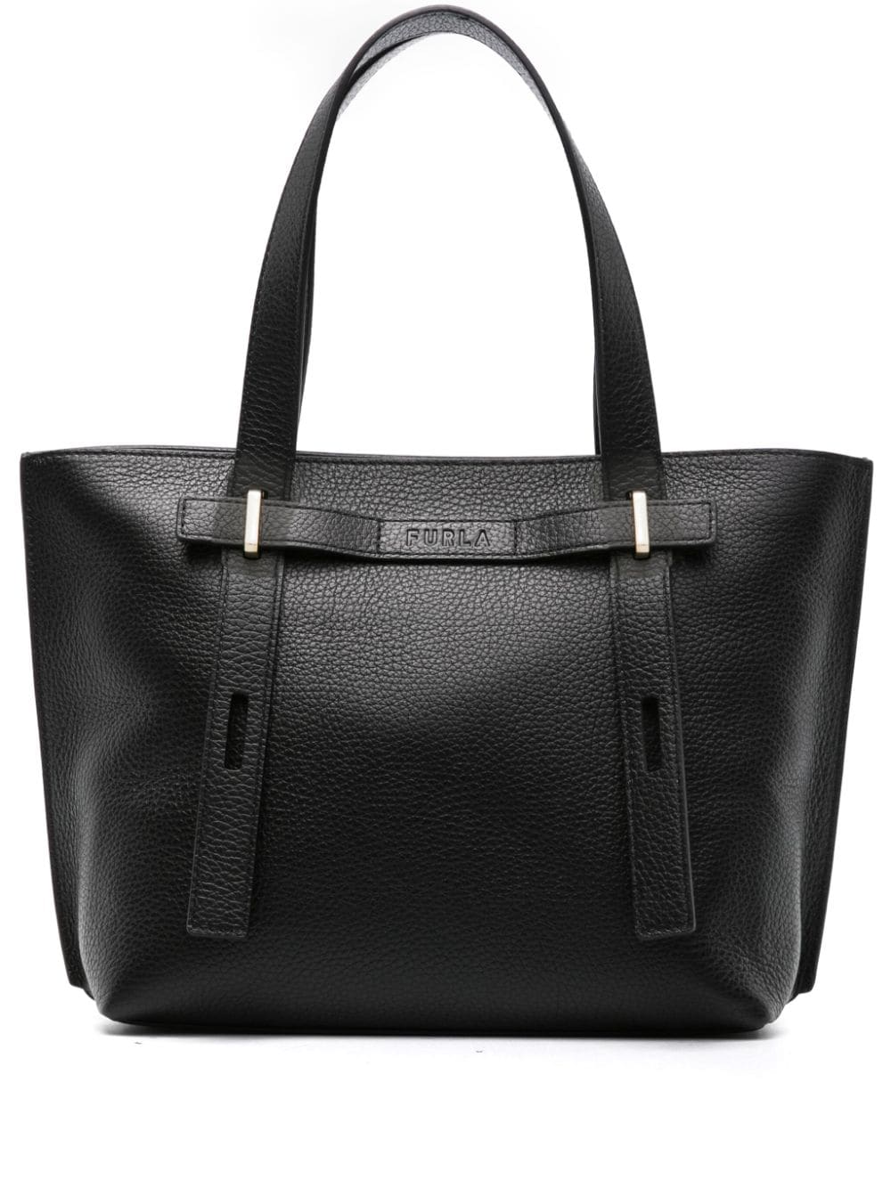 Furla contrast-lining Leather Tote Bag