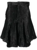 Comme des Garçons Homme Plus draped-detail lurex shorts - Black