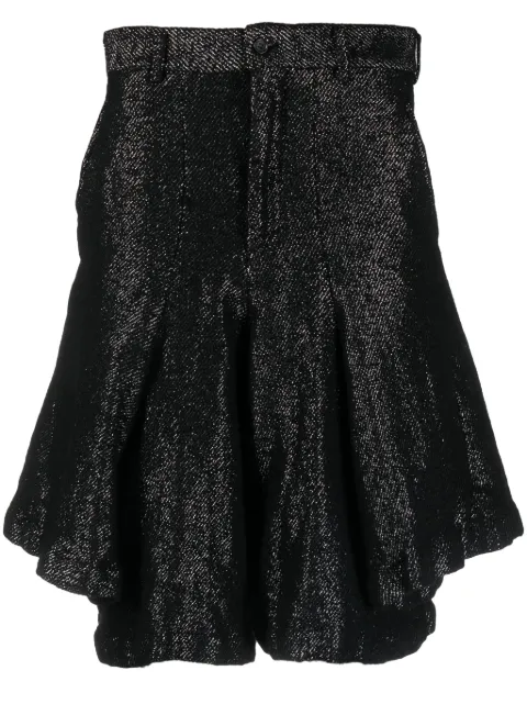 Comme des Garçons Homme Plus draped-detail lurex shorts