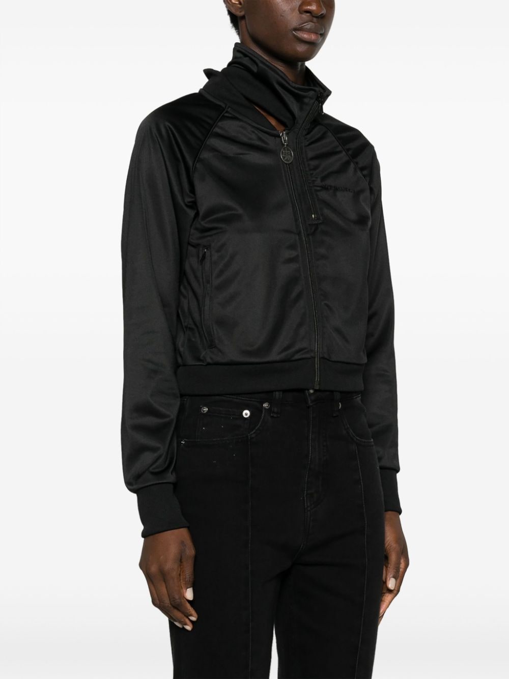 Shop Y/project Double-collar Track Jacket In Black