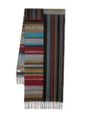 Paul Smith striped fringed scarf - Grey