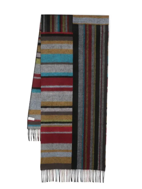 Paul Smith bufanda con rayas y flecos