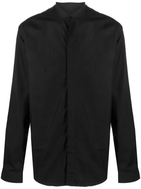 Costumein band-collar cotton shirt 