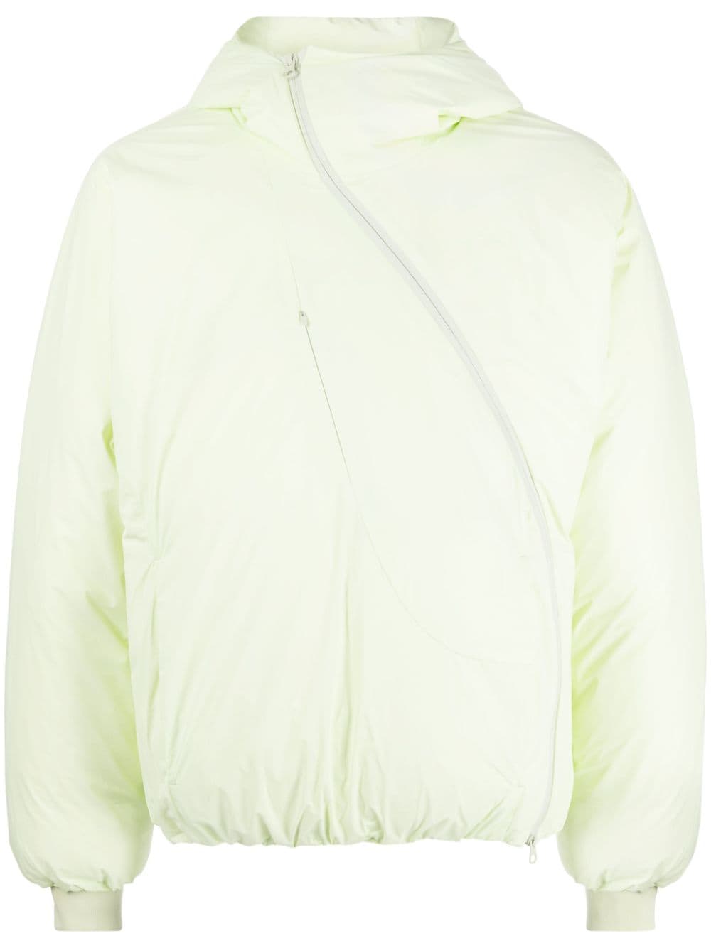 Post Archive Faction Off-centre Padded Jacket In Green