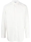Post Archive Faction zip-detail long-sleeve shirt - White