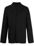 Post Archive Faction zip-detail notched-collar shirt jacket - Black