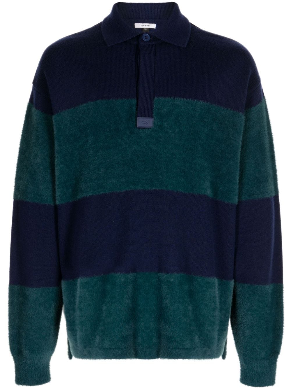 striped brushed wool-blend jumper