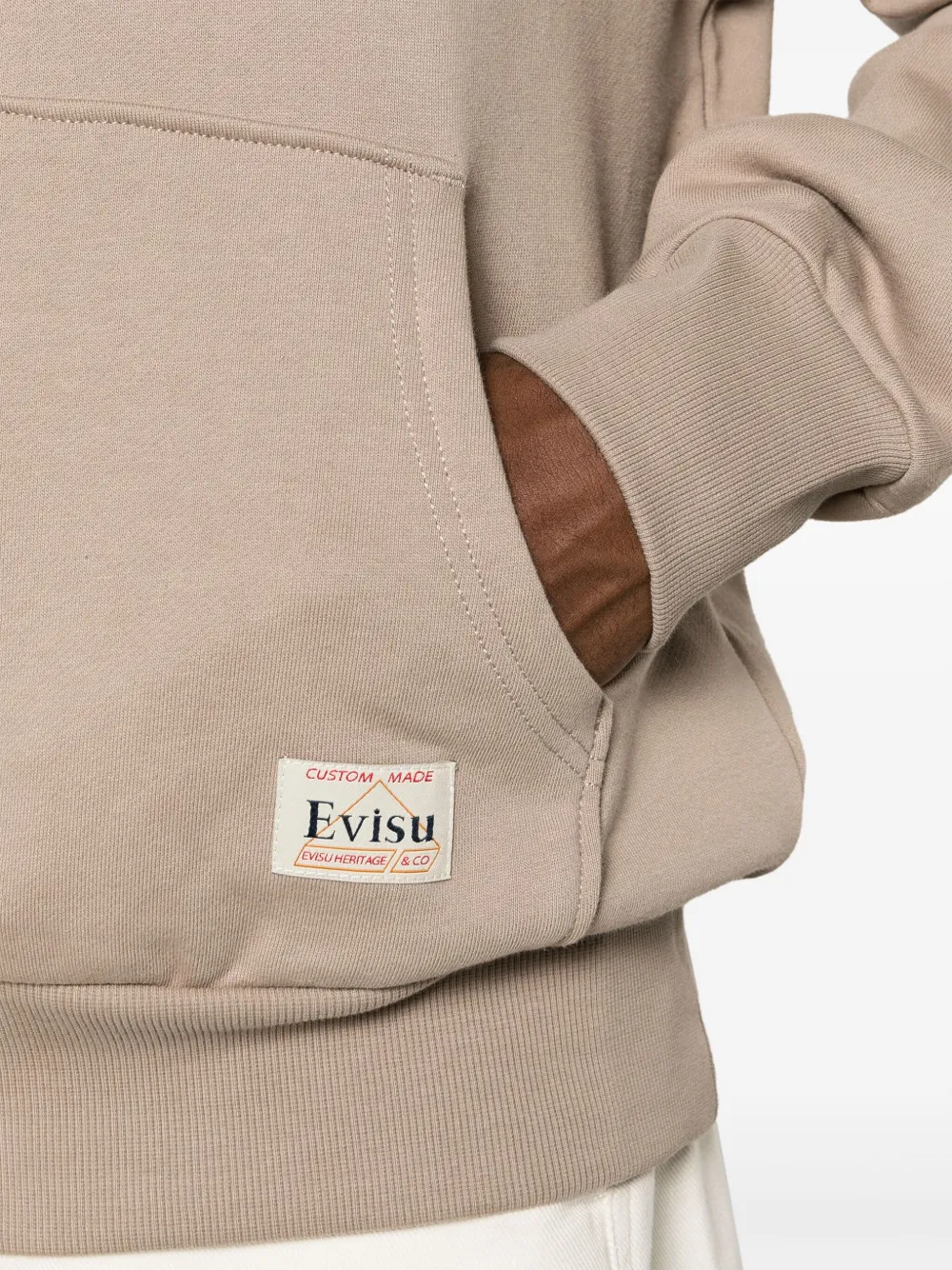 EVISU Hoodie met logopatch Beige
