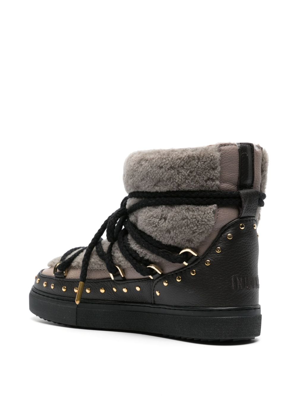 Inuikii shearling lace-up boots Neutrals