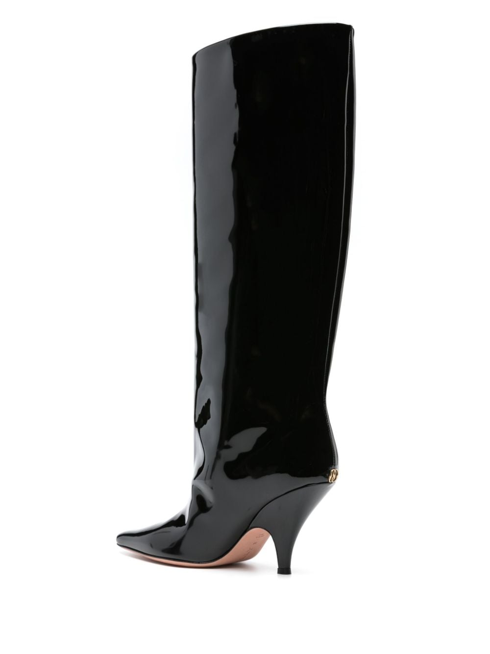 Shop Bally Katy 95mm Patent-finish Boots In Black