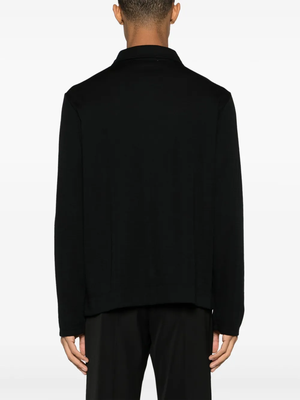 OFFICINE GENERALE BRENT DOUBLE FACE FELTED WOOL BLEND CARDIGAN