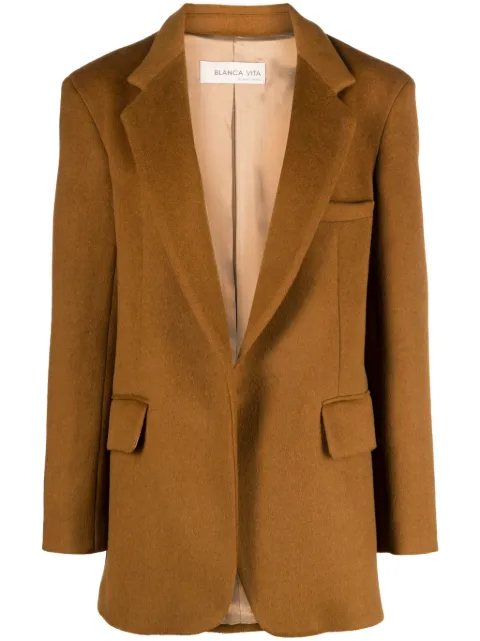 Blanca Vita blazer chiné à revers crantés 