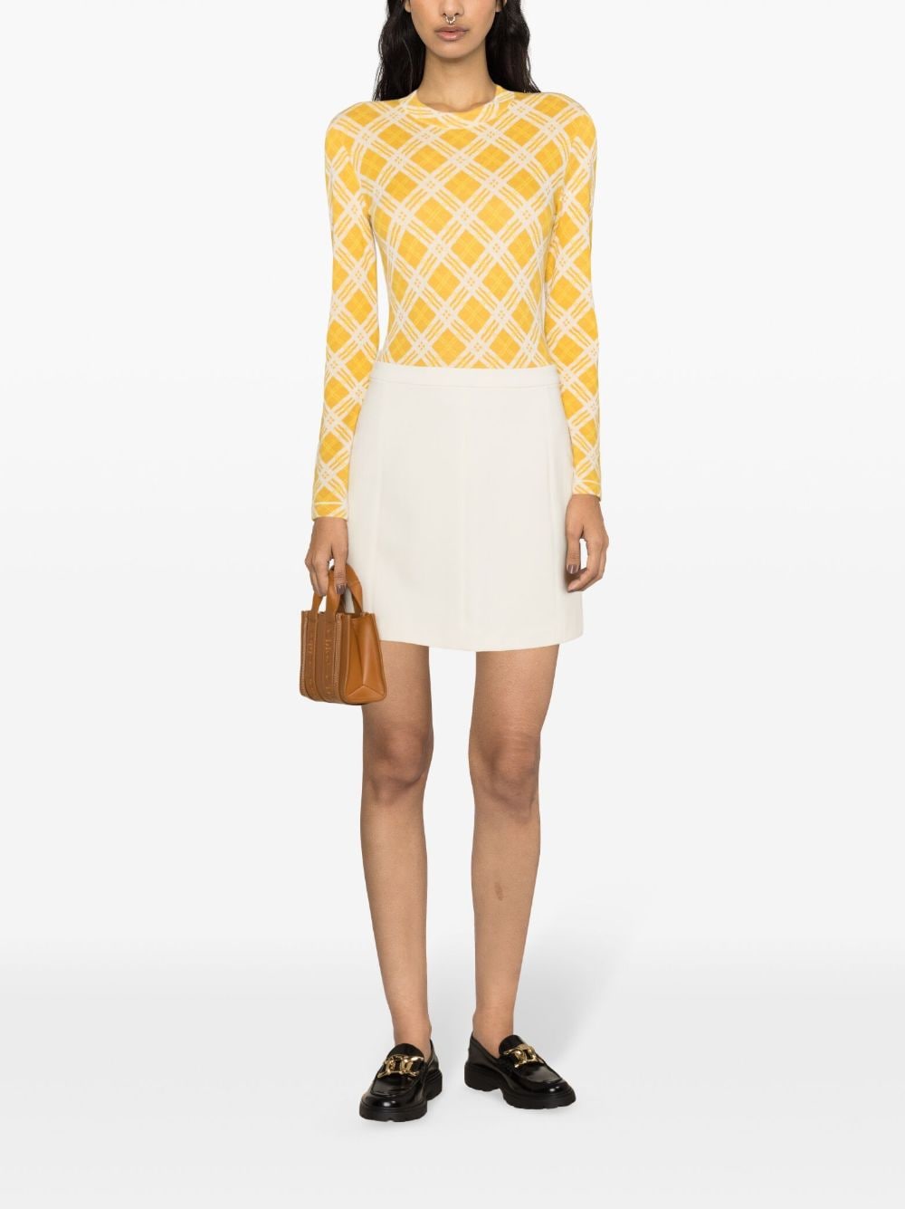 Shop Claudie Pierlot Pattern-intarsia Jumper In Yellow