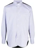 Junya Watanabe MAN panelled striped cotton shirt - White