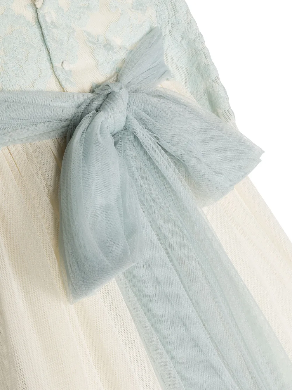Lace-Detailing Round-Neck Dress