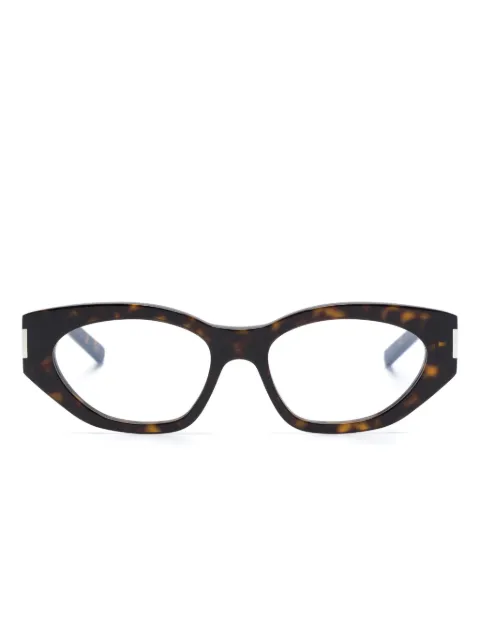 Saint Laurent Eyewear lentes con armazón cat eye estilo carey 
