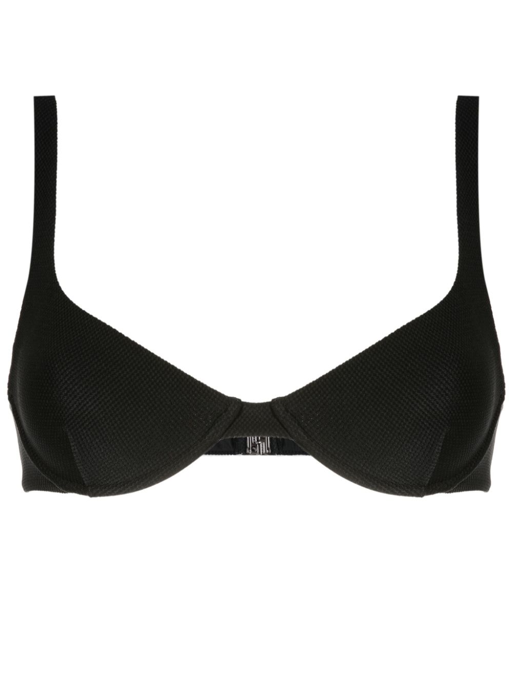 Lenny Niemeyer half-cup textured bikini top - Black