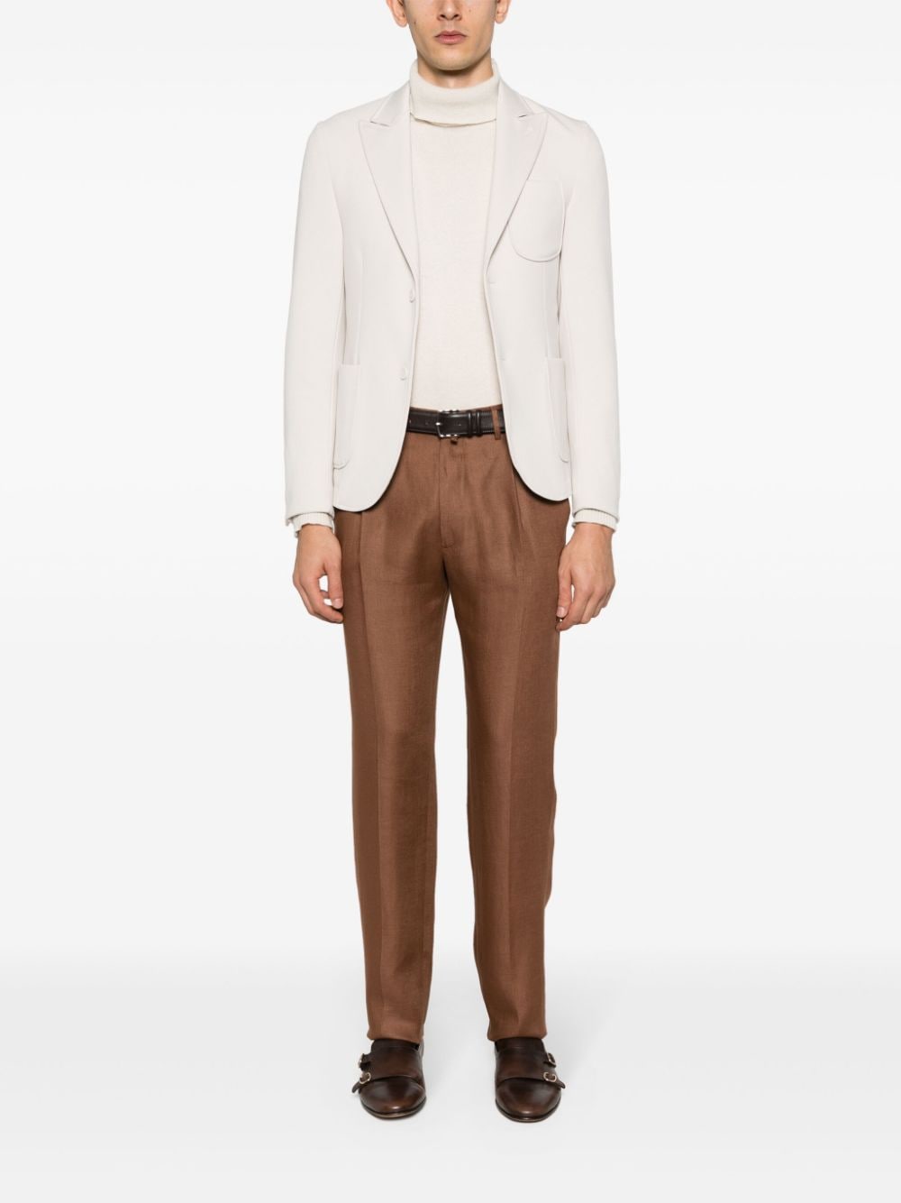 Daniele Alessandrini notch-lapels single-breasted blazer - Beige