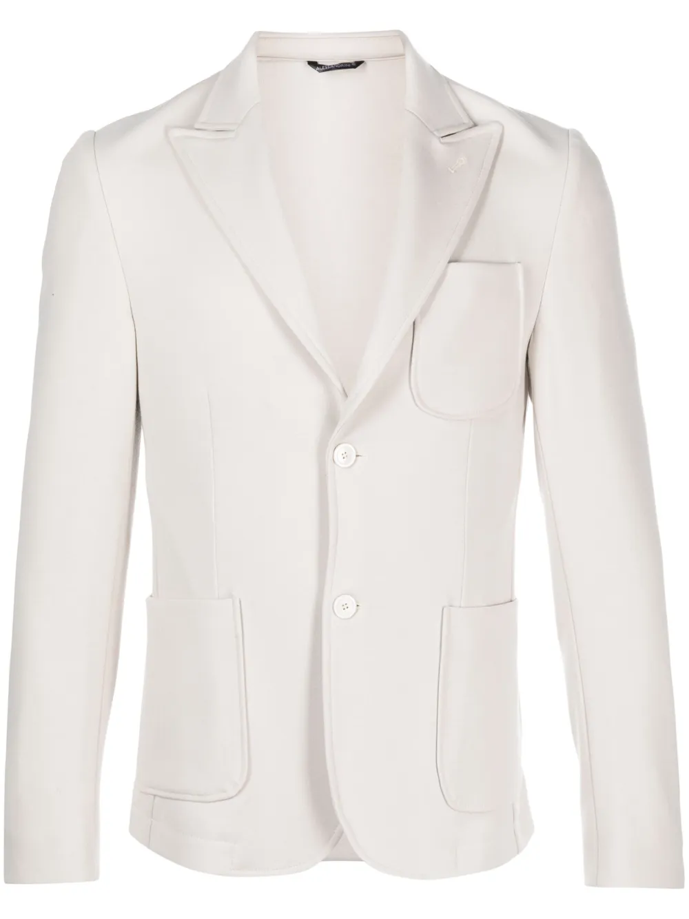 Daniele Alessandrini Blazer met enkele rij knopen en gekerfde revers Beige