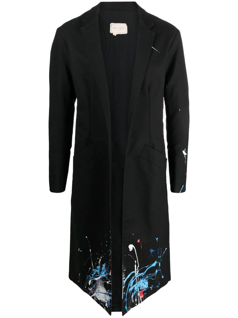 Greg Lauren Jas met gekerfde revers Zwart