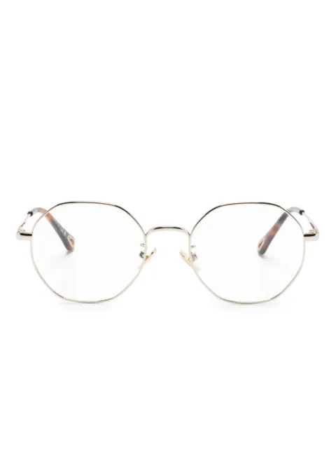 Chloé Eyewear tortoiseshell-effect geometric-frame glasses
