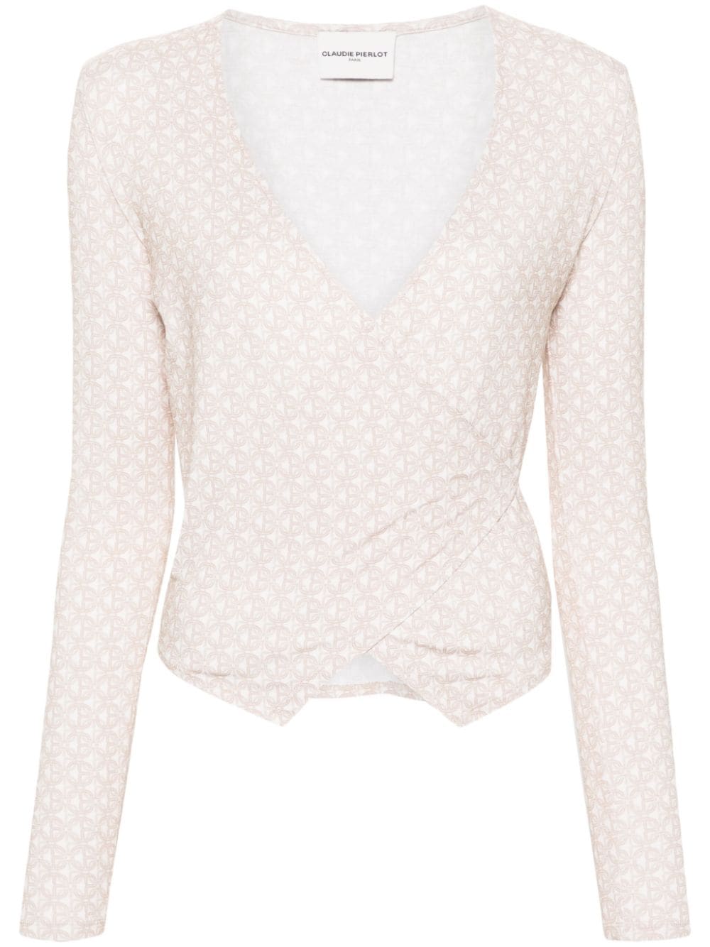 Claudie Pierlot Logo-print Wrap Top In 中性色