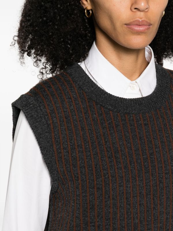 Claudie Pierlot Striped round neck Vest Farfetch