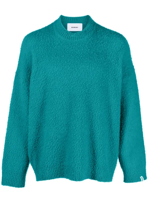 Bonsai crew-neck logo tag jumper