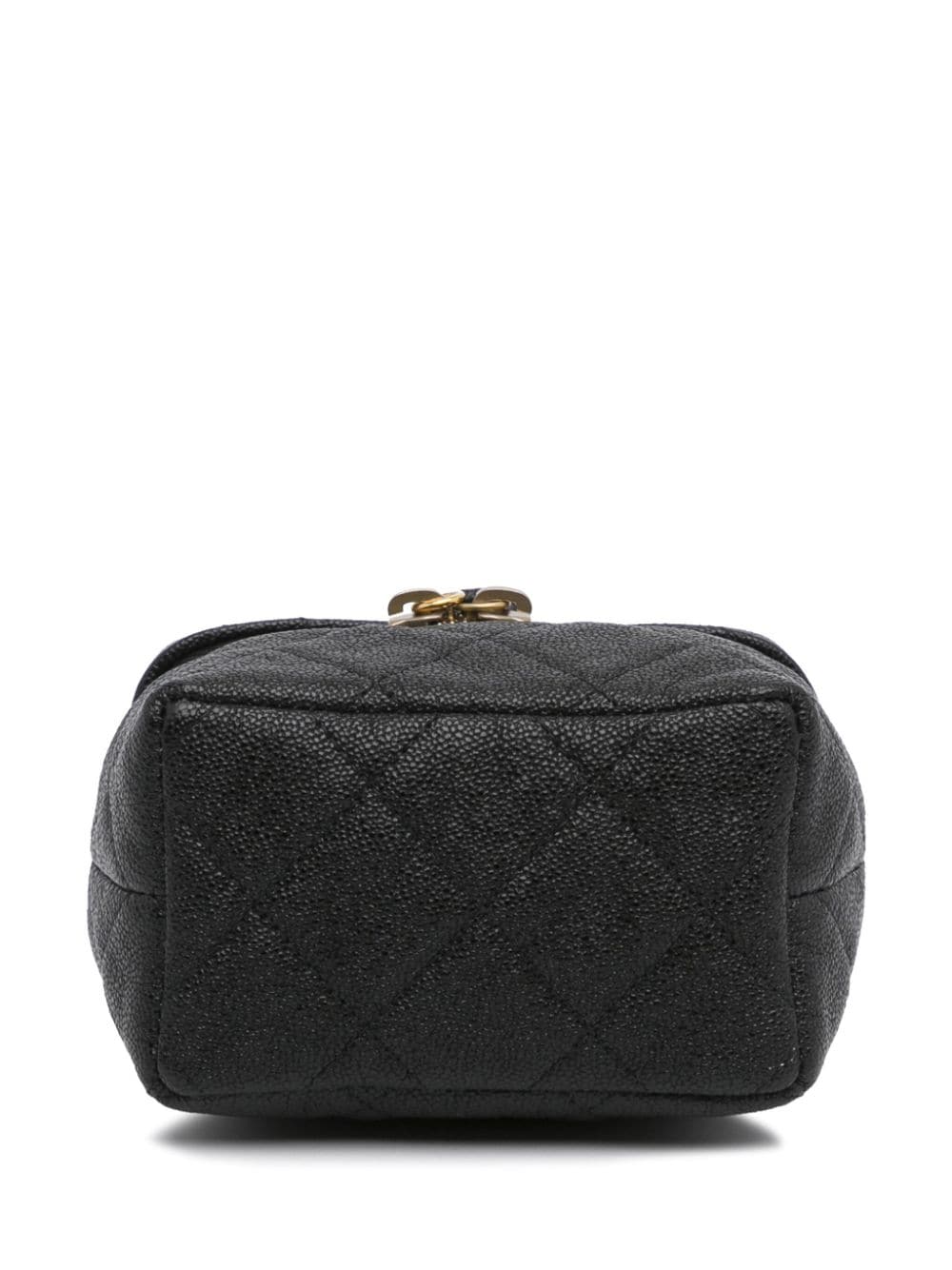 Chanel Pre-owned Mini Zip-Around Vanity Two-Way Bag - Black