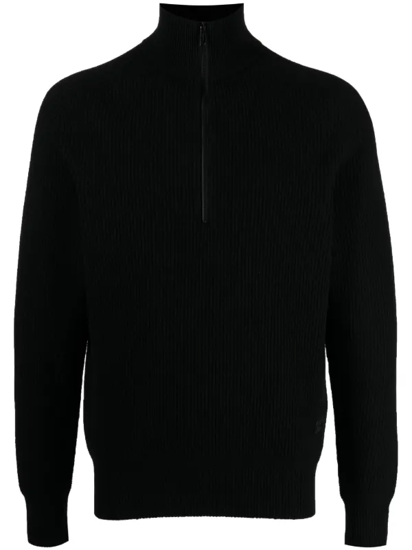 Alpha Tauri Fenla ribbed-knit Jumper | Black | FARFETCH