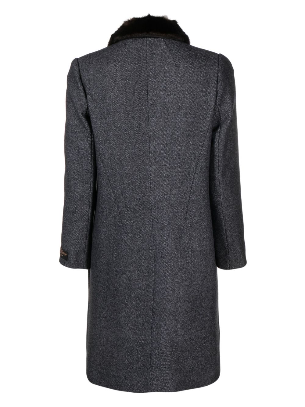 Shop N°21 Faux-shearling Midi Coat In Grey