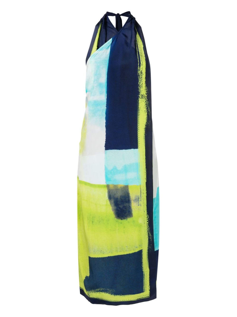 Lenny Niemeyer abstract-print wraparound midi dress - Green