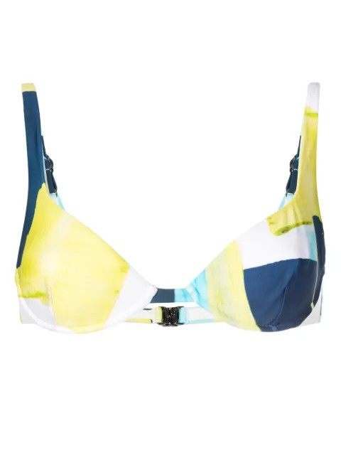 Lenny Niemeyer abstract-pattern print clasp-fastening bikini top 