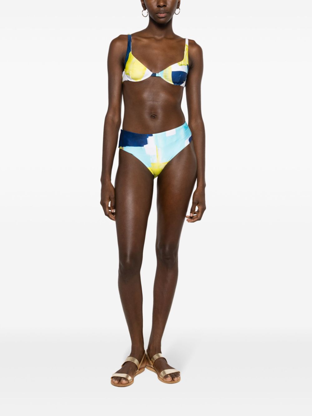 Lenny Niemeyer Bikinitop met abstract patroon - Blauw