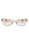 Saint Laurent Eyewear logo-engraved rectangle-frame sunglasses - Neutrals