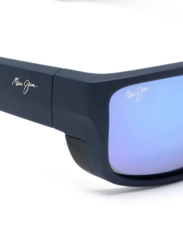 Maui Jim Amberjack square-frame Sunglasses Blue FARFETCH PH - Main Image