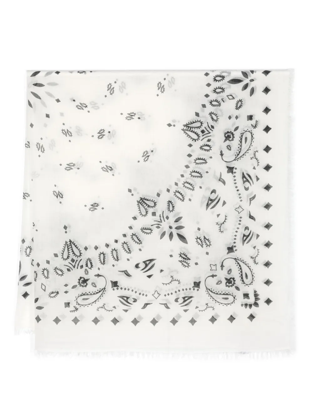 bandana-print cashmere scarf