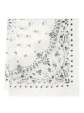 kujten bandana-print cashmere scarf - White