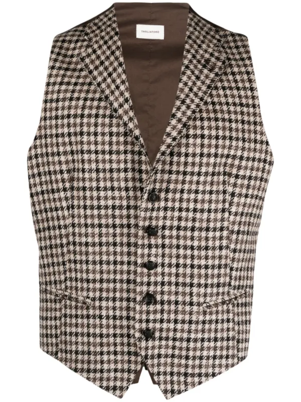 Mens 2025 houndstooth waistcoat