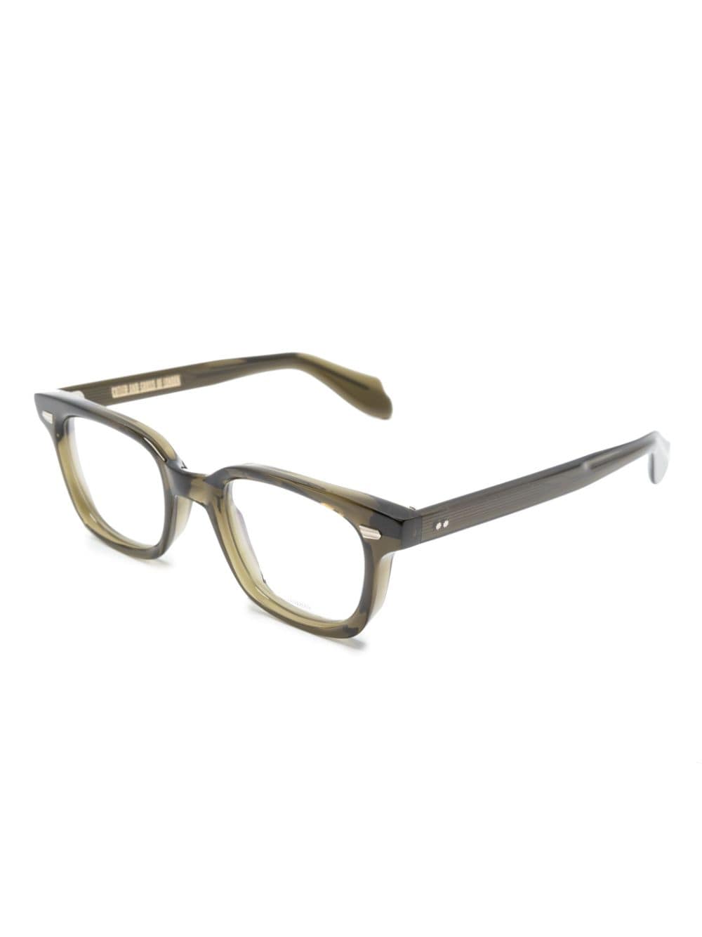 Shop Cutler And Gross 9521 Square-frame Glasses In Brown